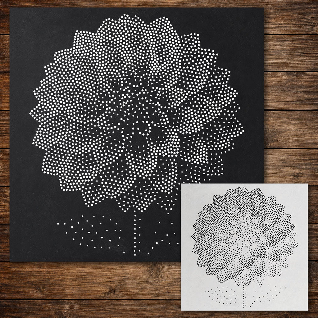 Dahlia Flower reusable Mylar stencil