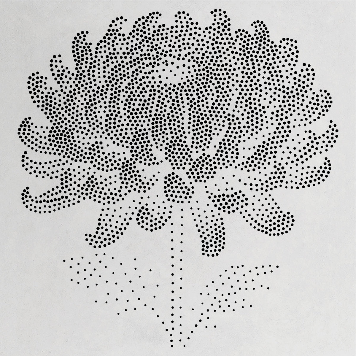 Chrysanthemum Flower reusable Mylar stencil