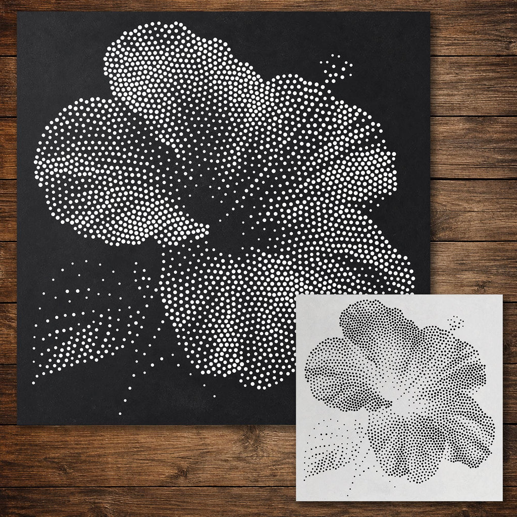 Hibiscus Flower reusable Mylar stencil