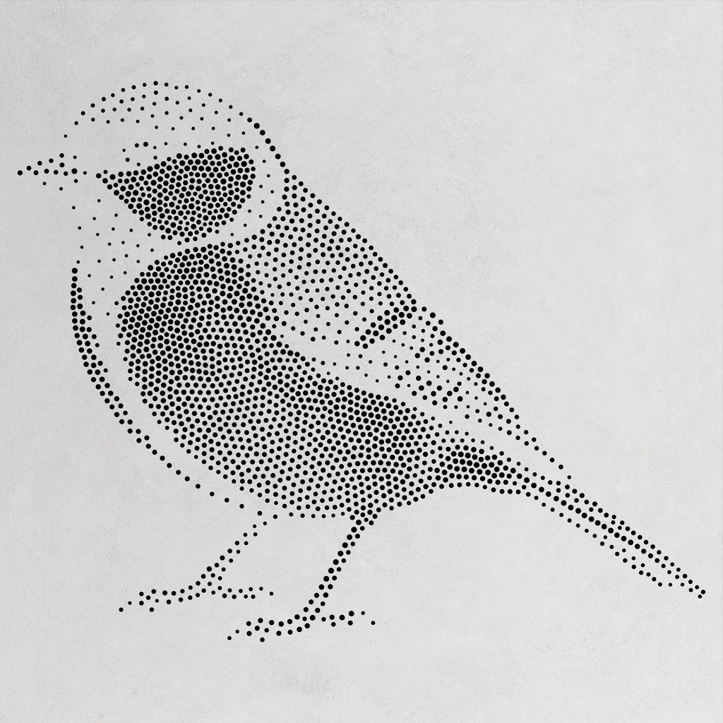 Great Tit Bird reusable Mylar stencil