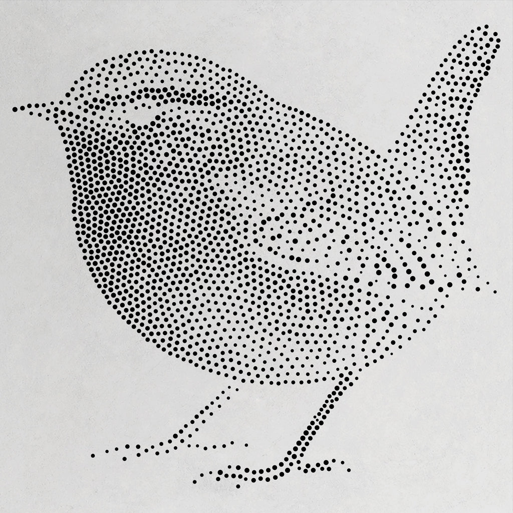 Wren Bird reusable Mylar stencil
