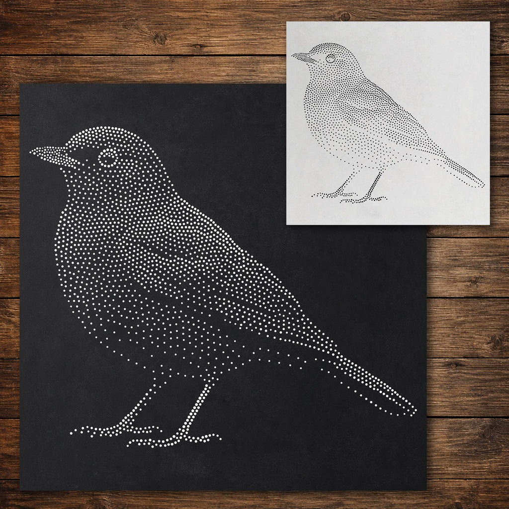 Blackbird Bird reusable Mylar stencil