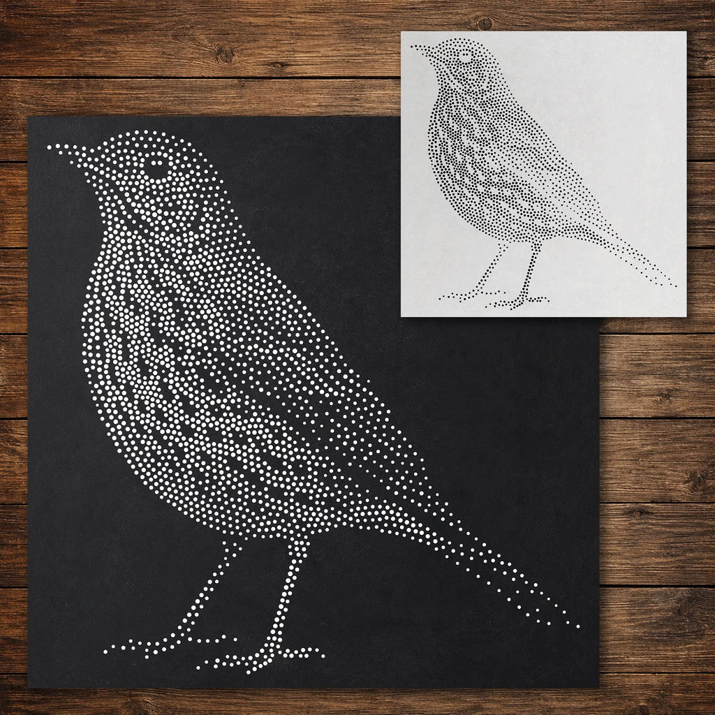 Song Thrush Bird reusable Mylar stencil