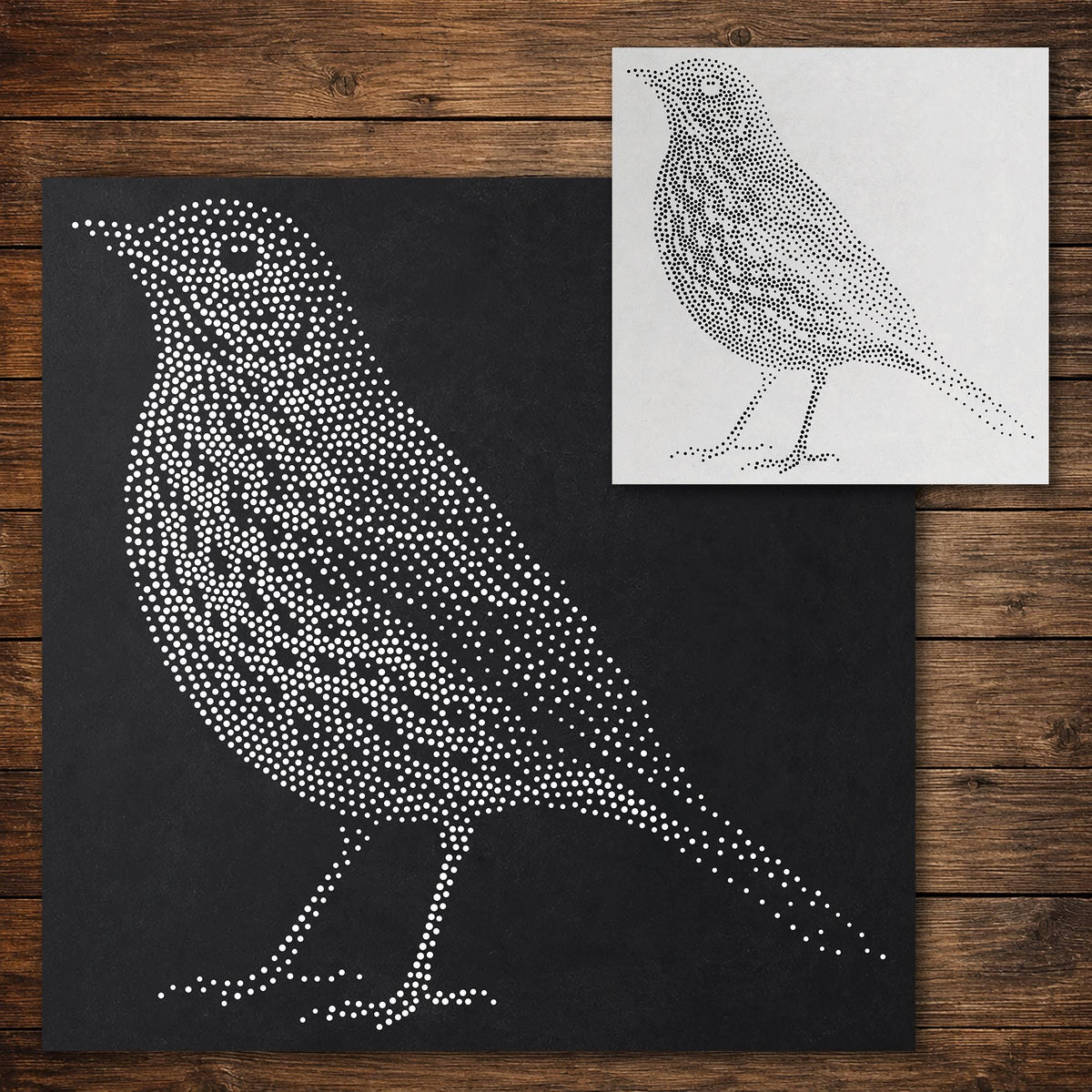 Song Thrush Bird reusable Mylar stencil