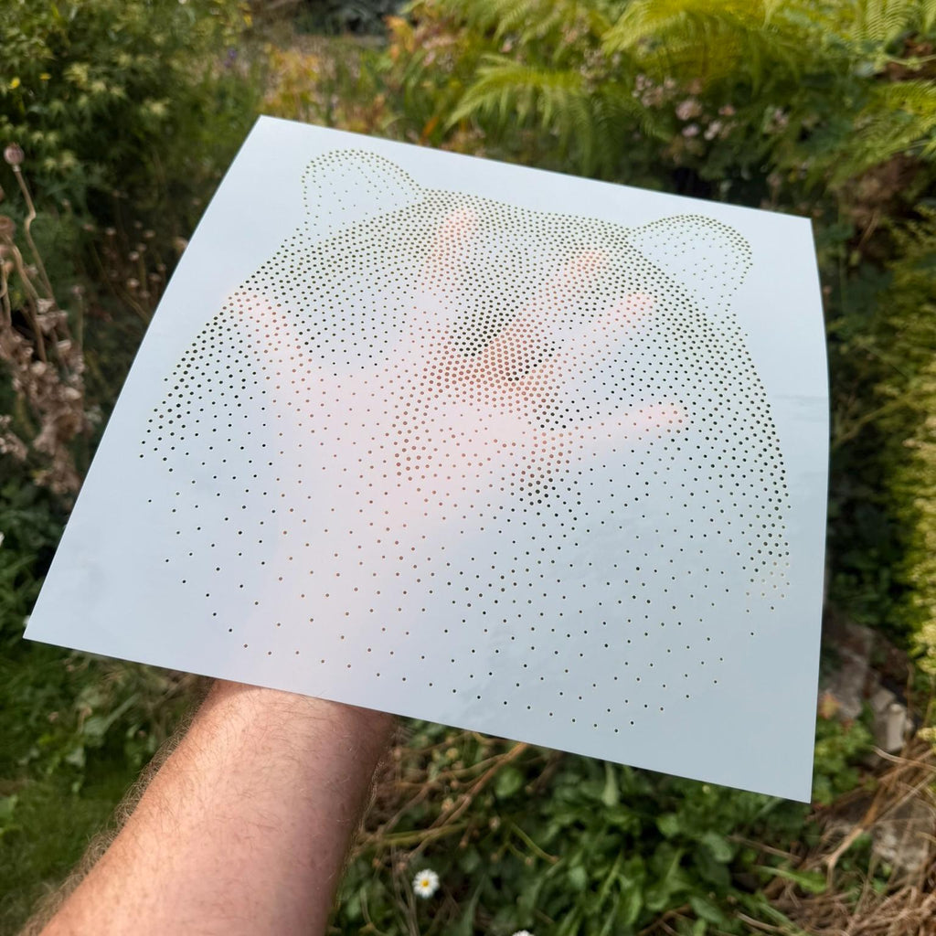 Bear reusable Mylar stencil