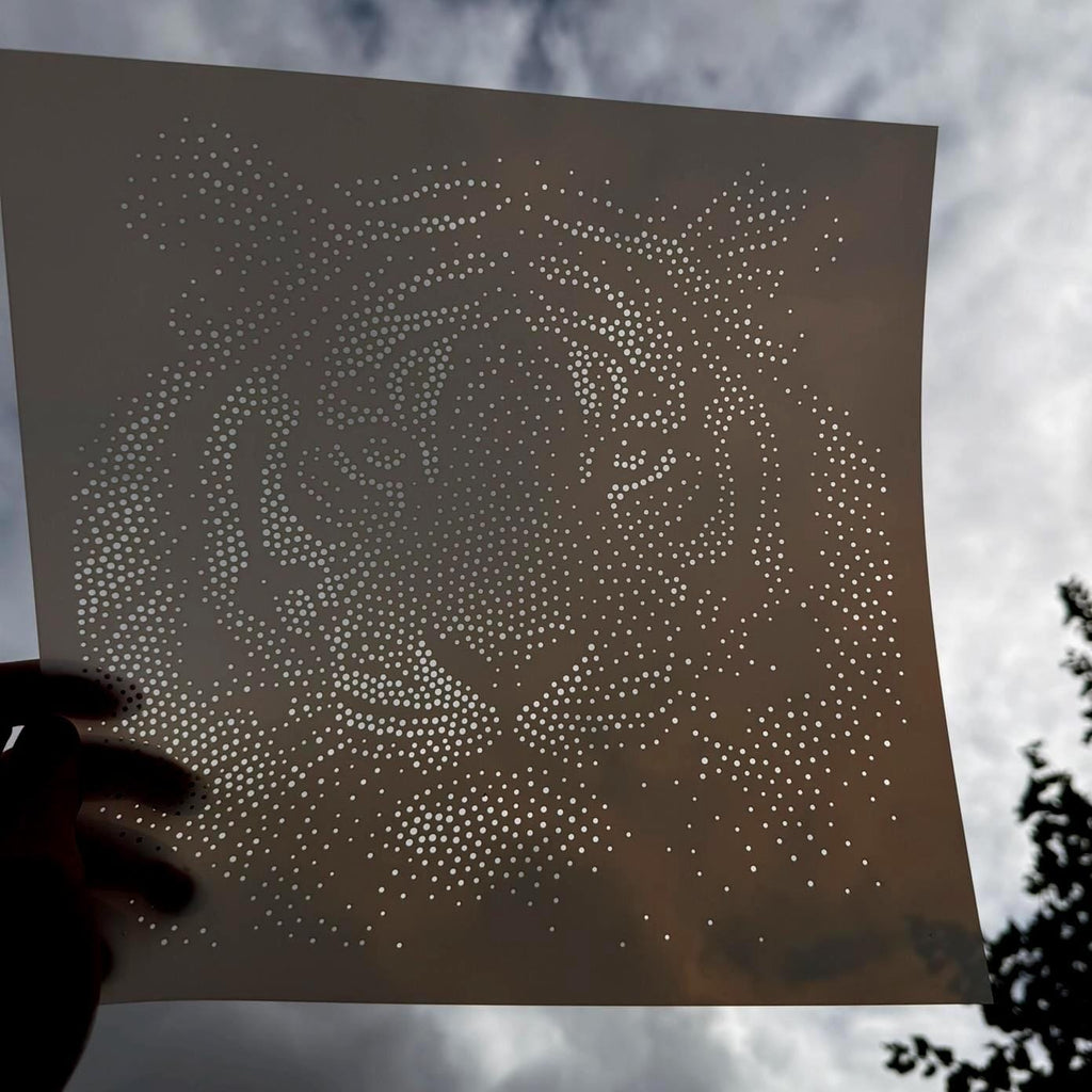 Realistic Tiger reusable Mylar stencil
