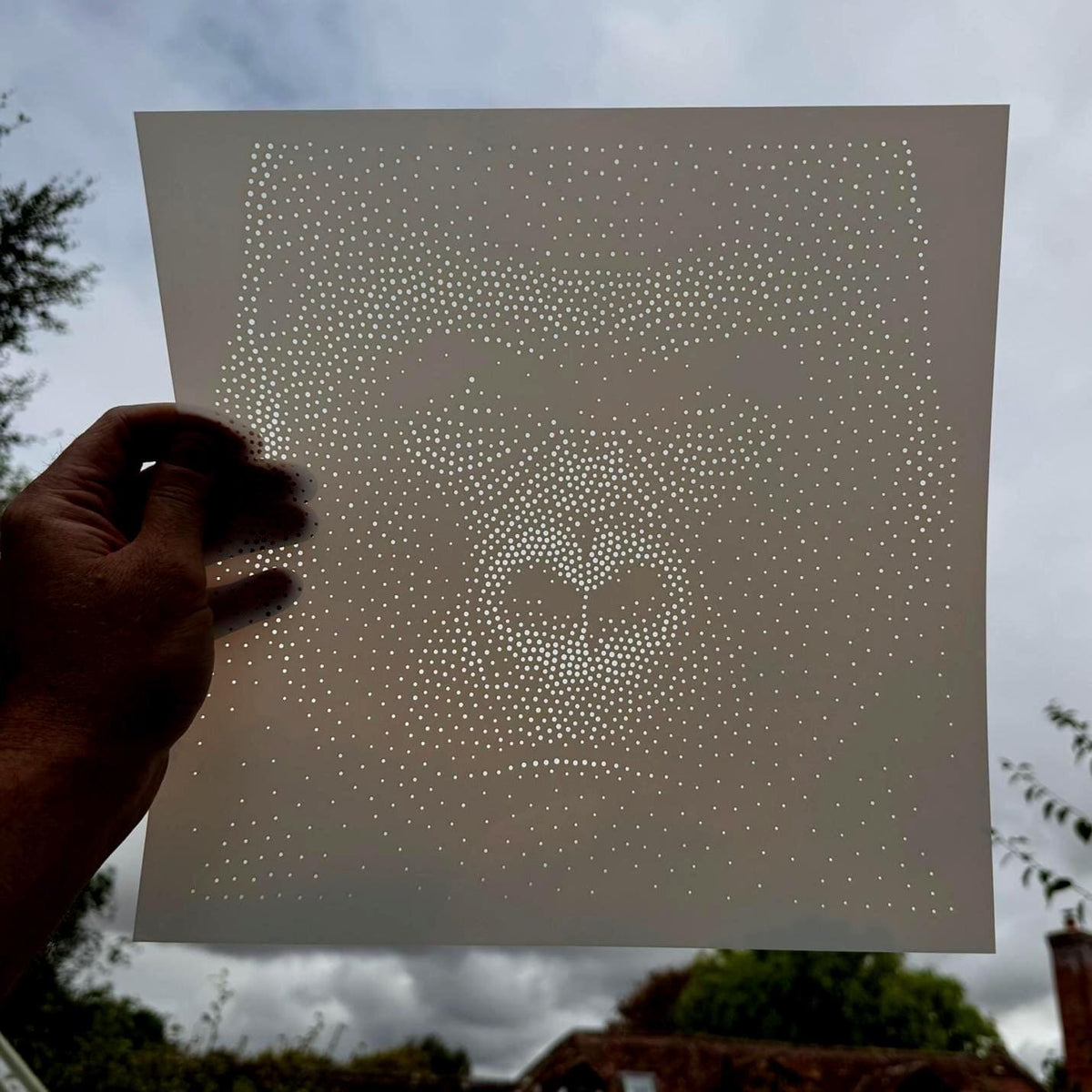 Gorilla Face reusable Mylar stencil