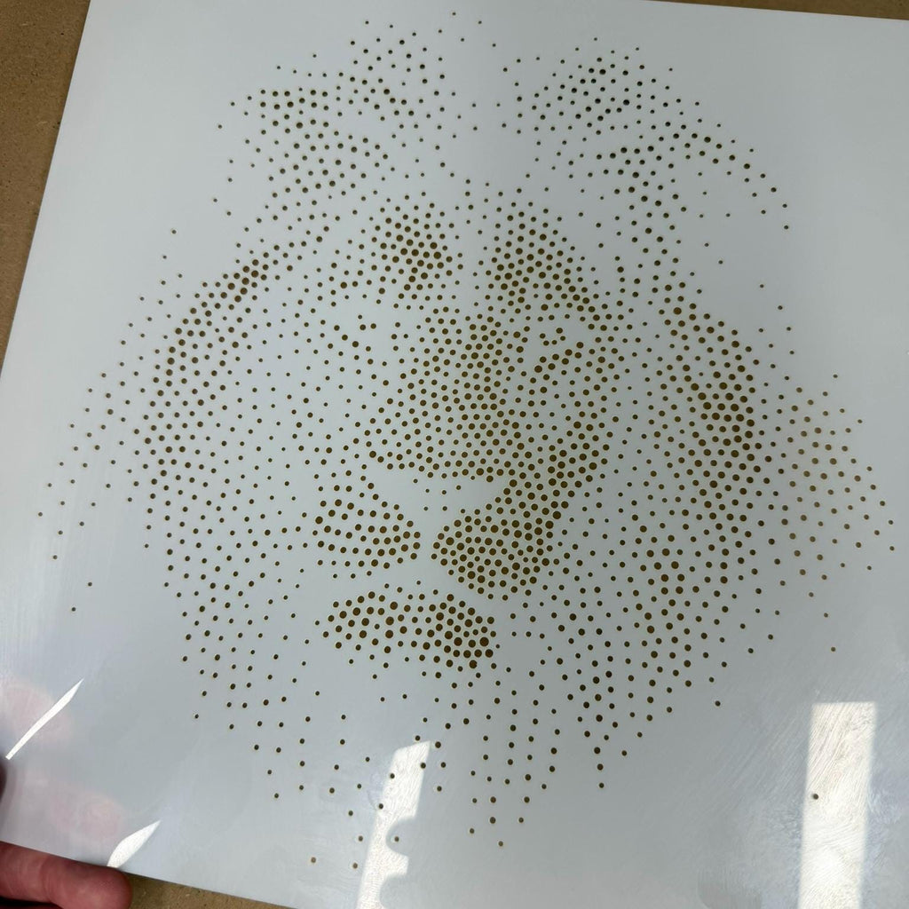 Lion reusable Mylar stencil