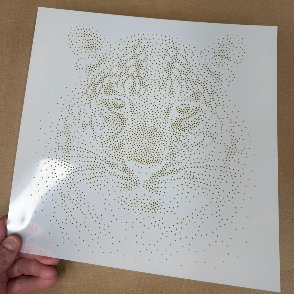 Leopard reusable Mylar stencil
