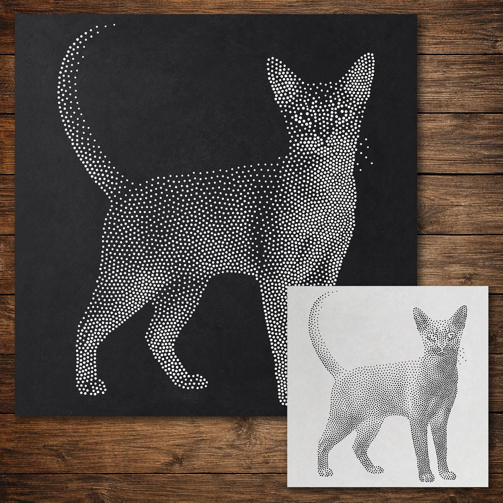 Abyssinian Cat reusable Mylar stencil