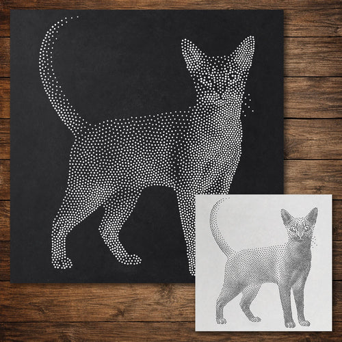 Abyssinian Cat reusable Mylar stencil