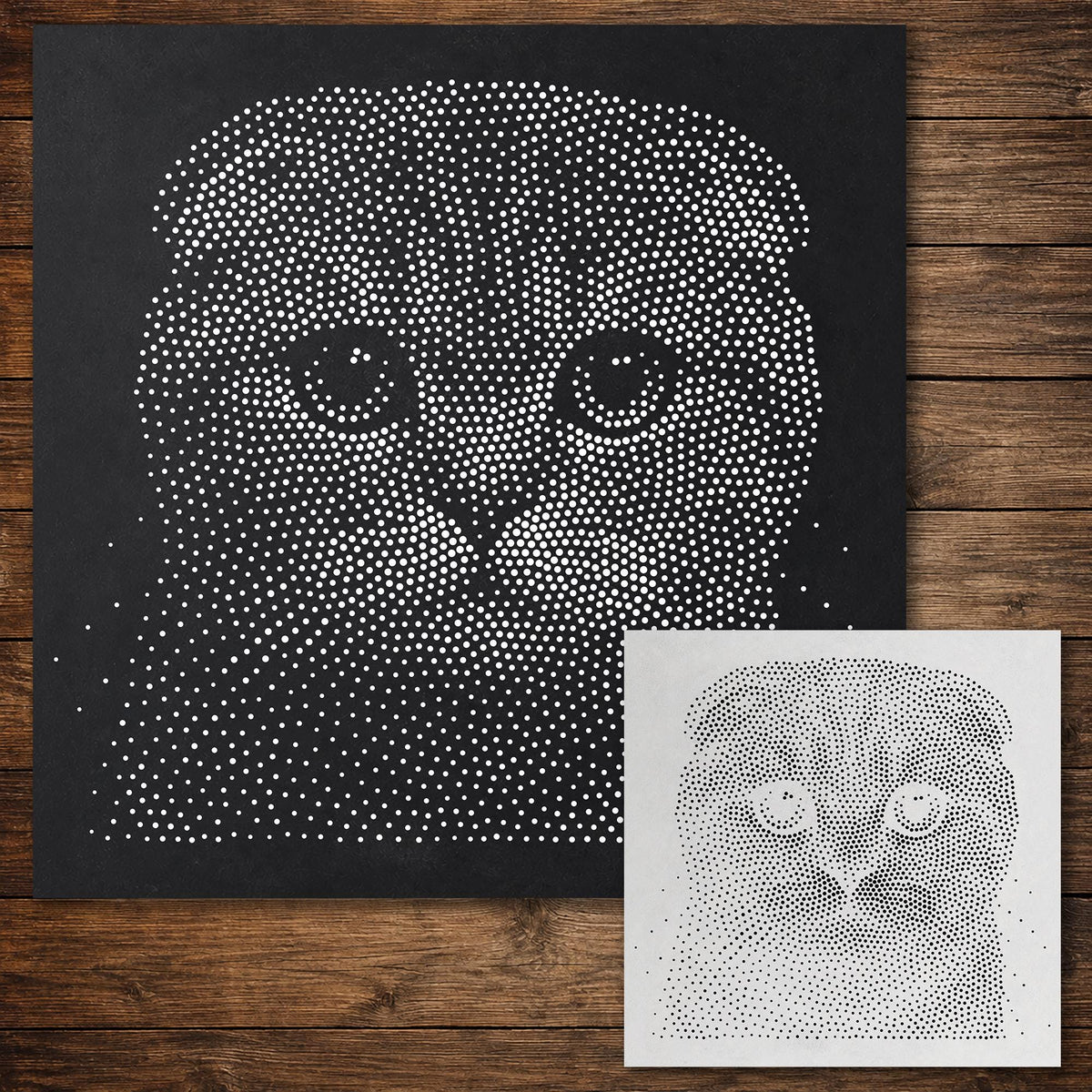 Scottish Fold Cat reusable Mylar stencil