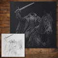 Headless Horseman Halloween reusable Mylar stencil