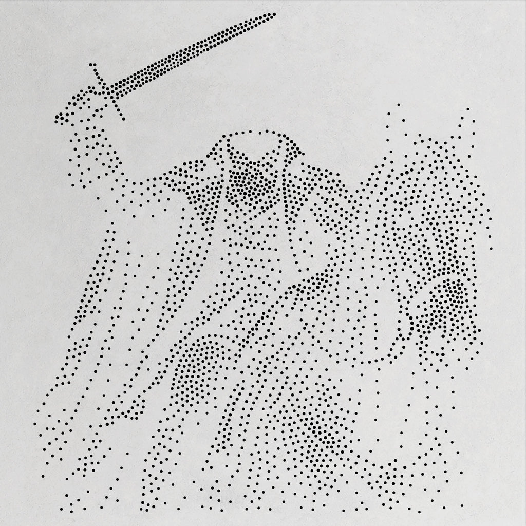 Headless Horseman Halloween reusable Mylar stencil