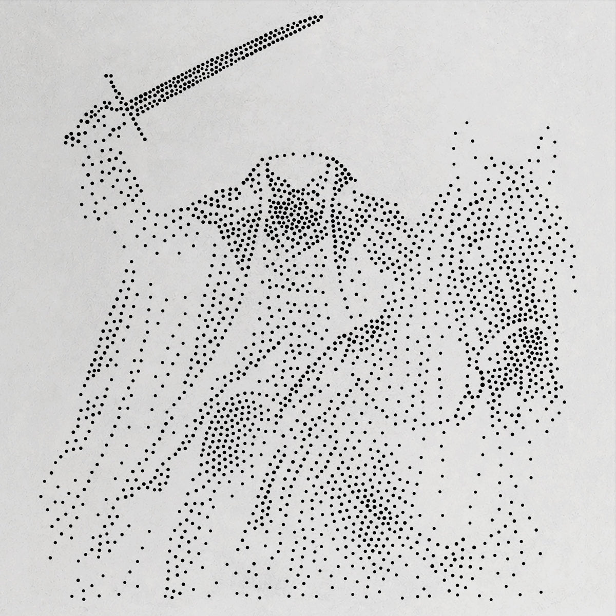 Headless Horseman Halloween reusable Mylar stencil