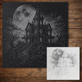Haunted House Halloween reusable Mylar stencil