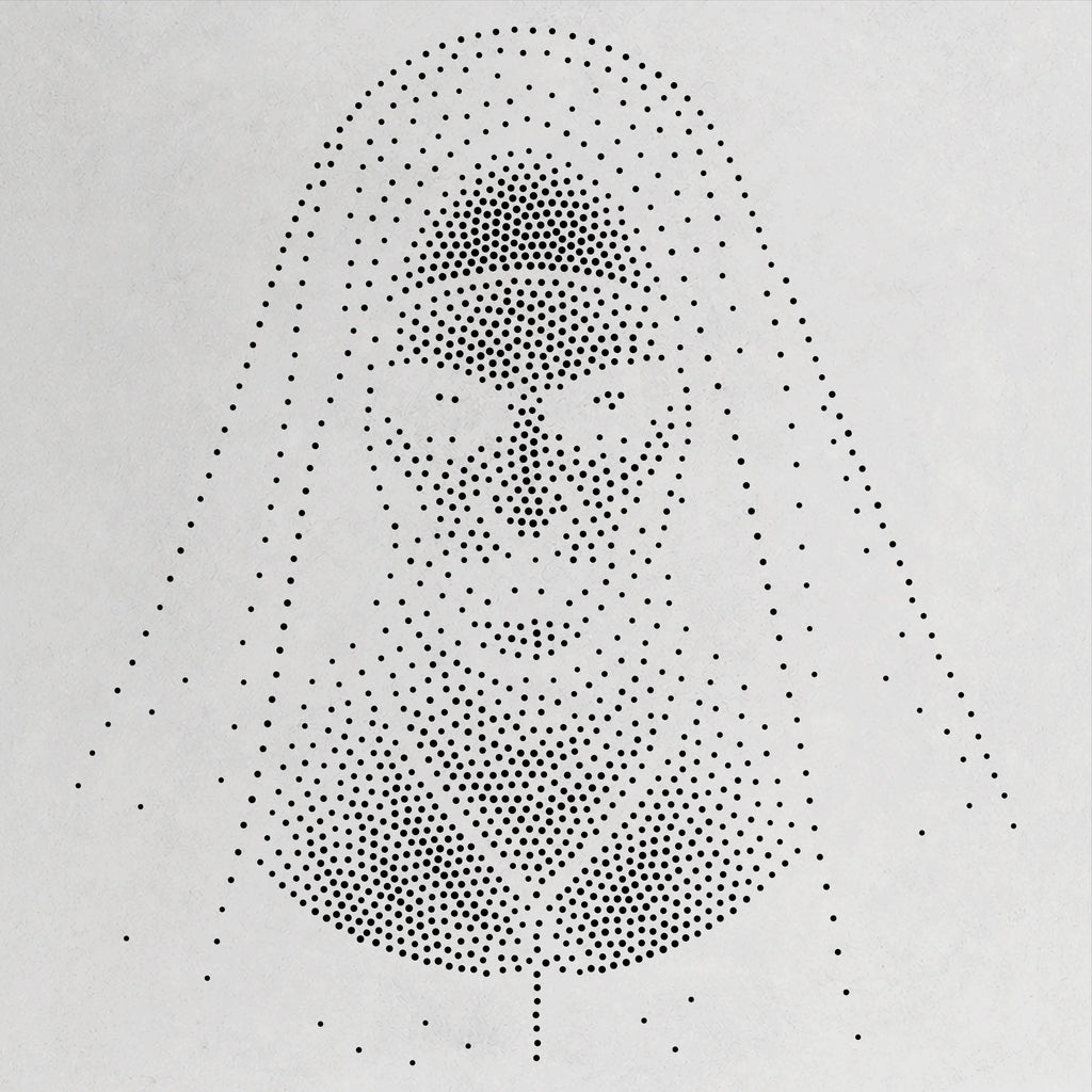 Creepy Nun Halloween reusable Mylar stencil