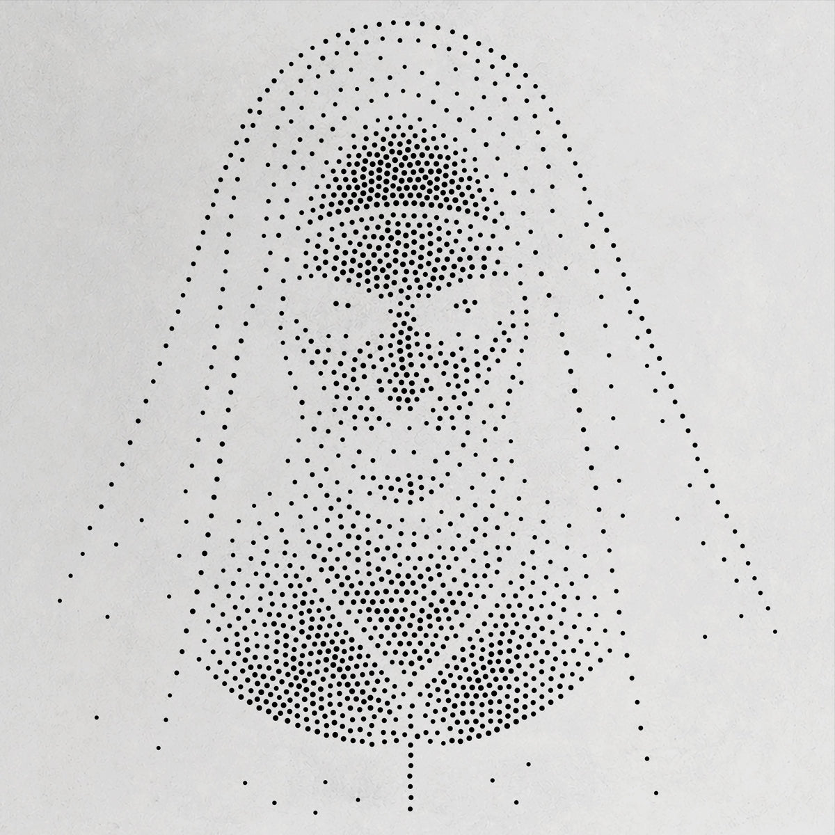 Creepy Nun Halloween reusable Mylar stencil