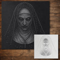 Creepy Nun Halloween reusable Mylar stencil