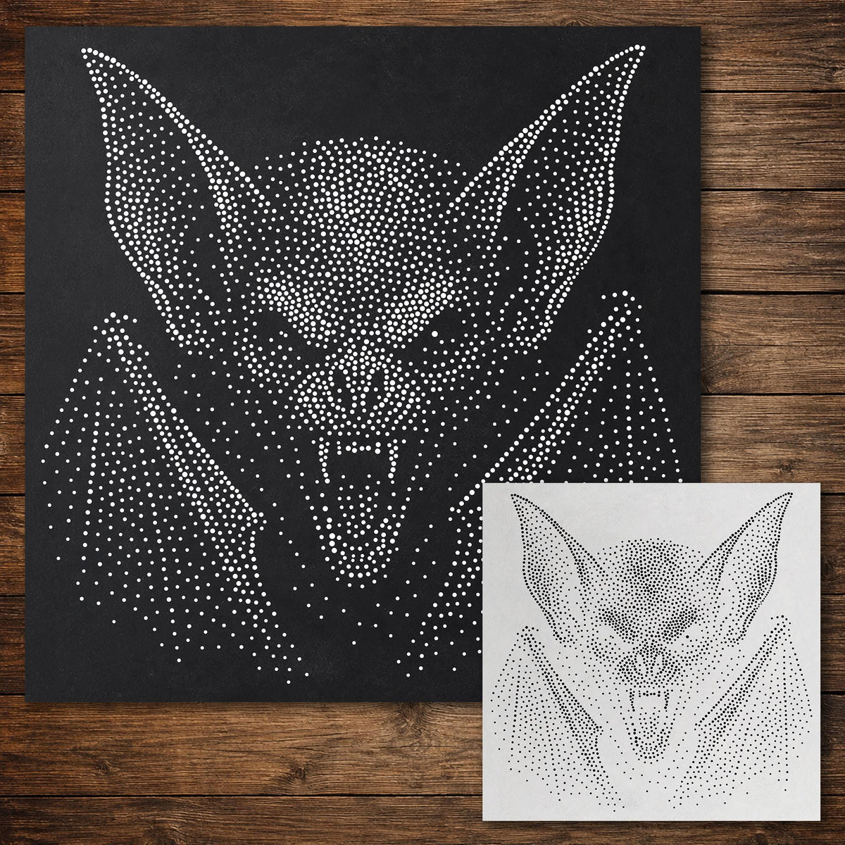 Vampire Bat Halloween reusable Mylar stencil