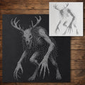 Wendigo Forest Monster Halloween reusable Mylar stencil