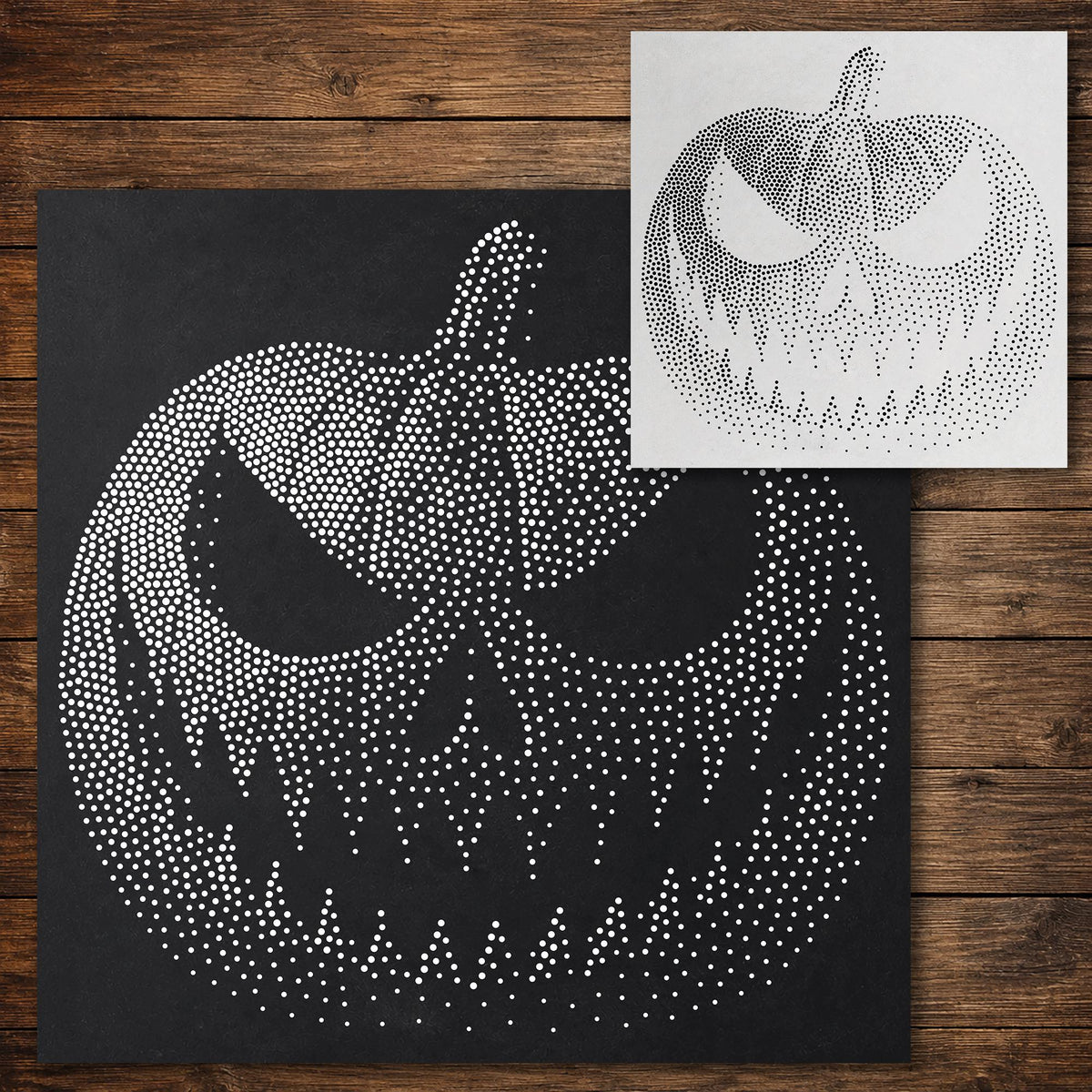 Jack-o’-Lantern Halloween reusable Mylar stencil