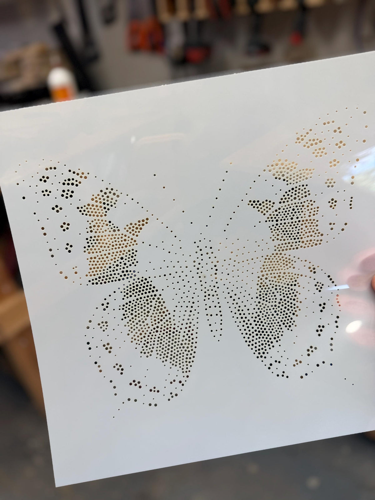 Butterfly reusable Mylar stencil