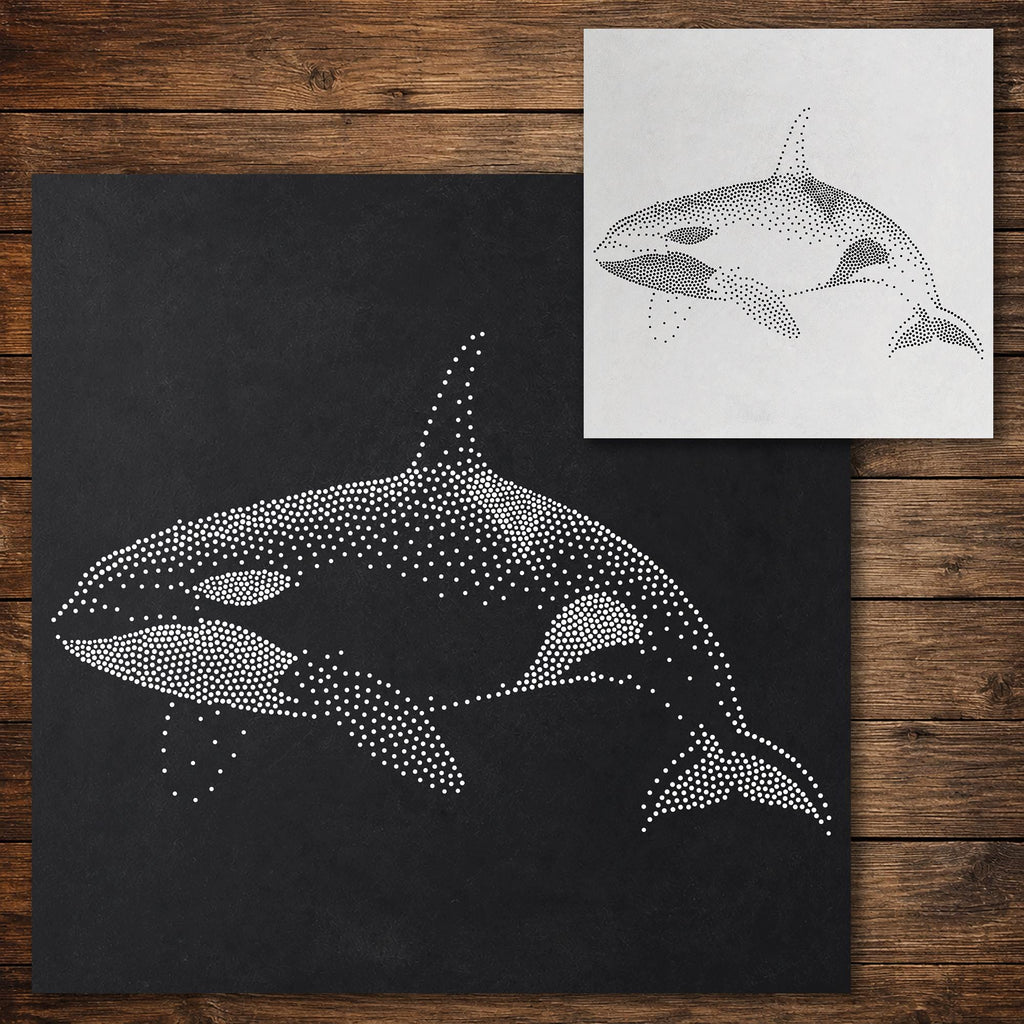 Orca Killer Whale reusable Mylar stencil
