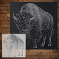 American Bison reusable Mylar stencil