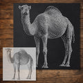 Camel reusable Mylar stencil
