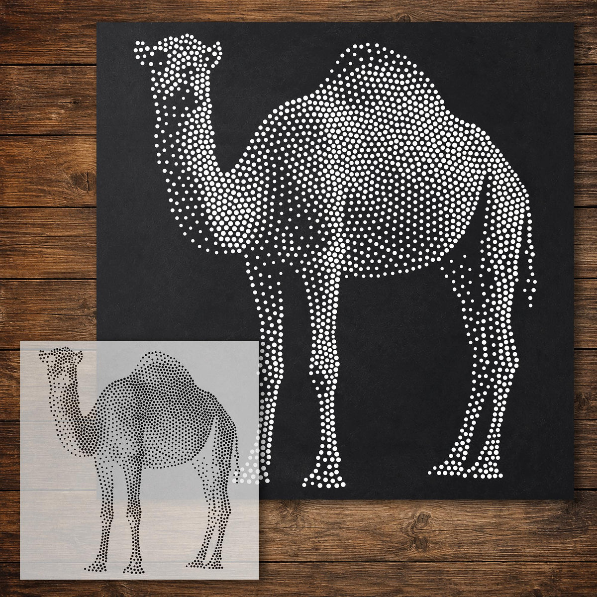 Camel reusable Mylar stencil