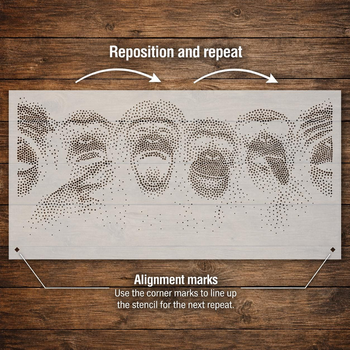 Repeating Chimpanzee Wall reusable Mylar stencil