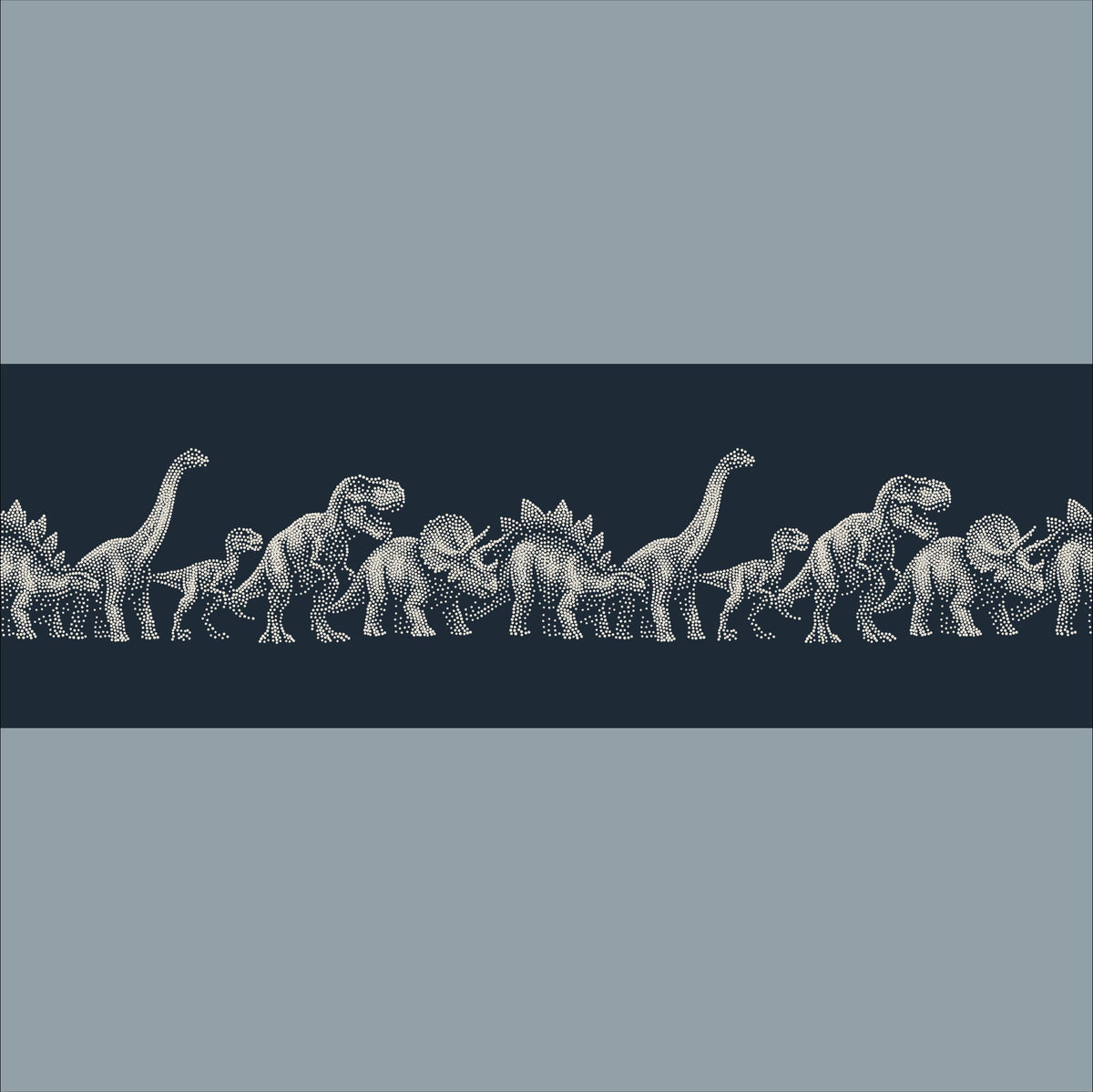 Repeating Dinosaur Wall reusable Mylar stencil