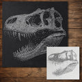 T Rex Dinosaur Skull reusable Mylar stencil