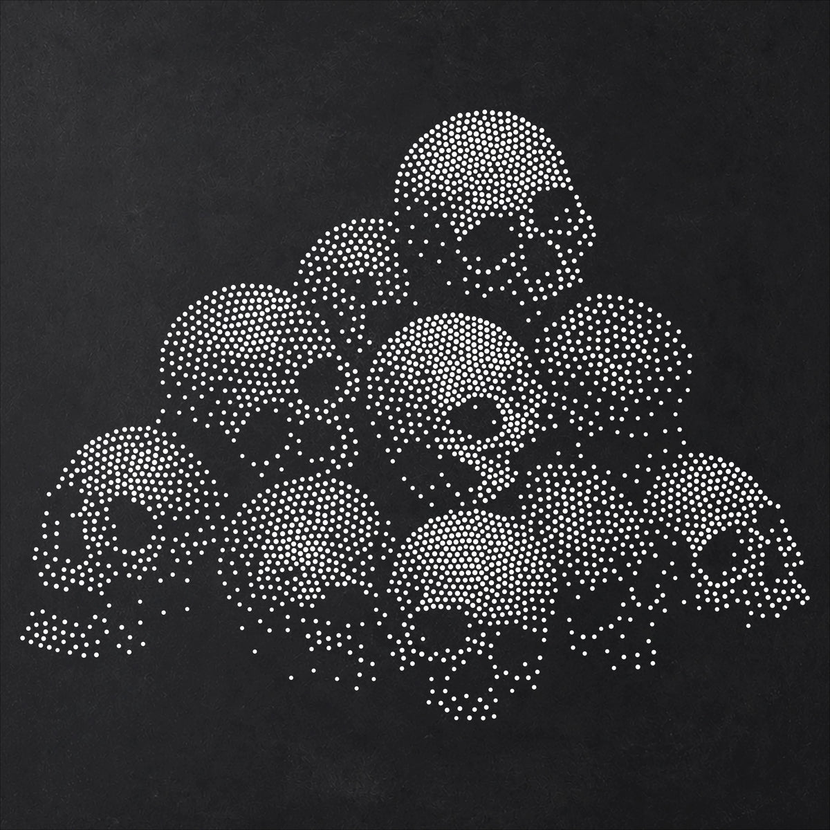Pile of Human Skulls reusable Mylar stencil