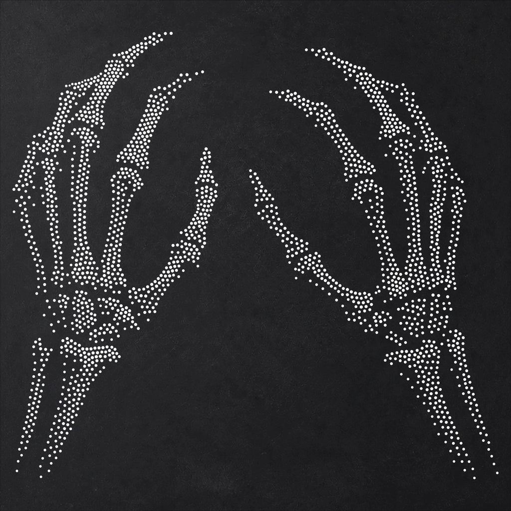 Skeleton Hands reusable Mylar stencil