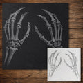 Skeleton Hands reusable Mylar stencil