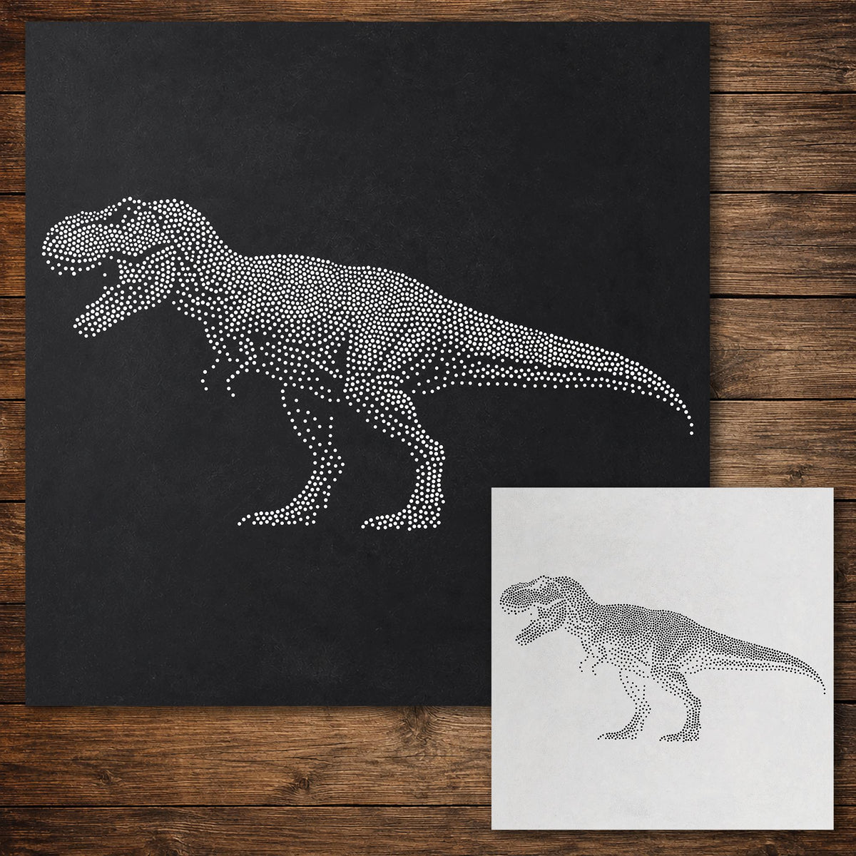 T Rex Dinosaur reusable Mylar stencil