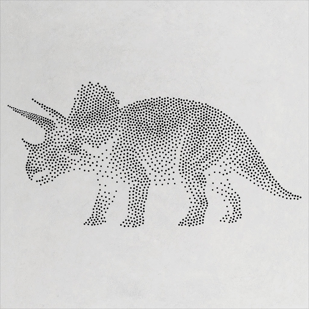 Triceratops Dinosaur reusable Mylar stencil
