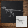 Velociraptor Dinosaur reusable Mylar stencil