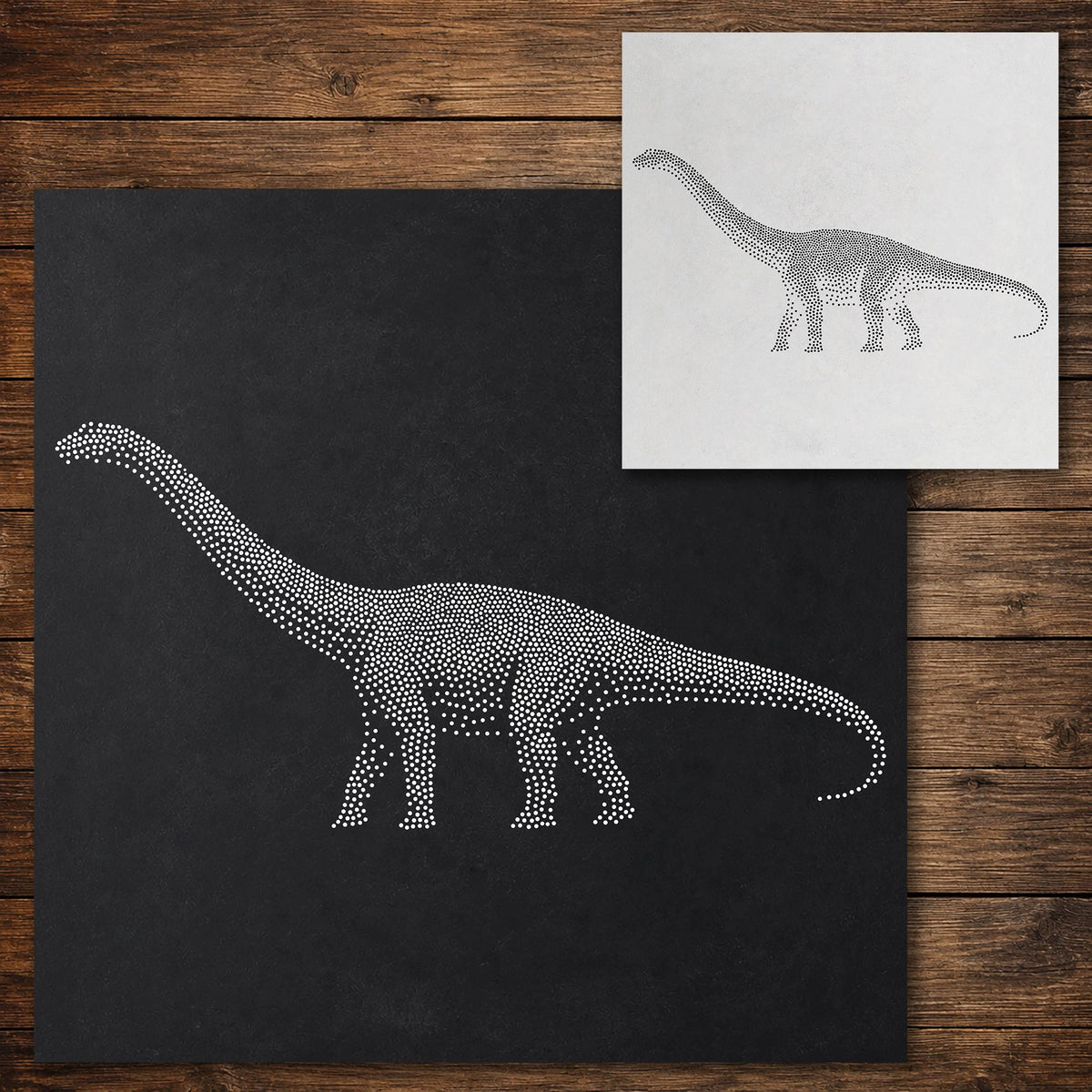 Diplodocus Dinosaur reusable Mylar stencil