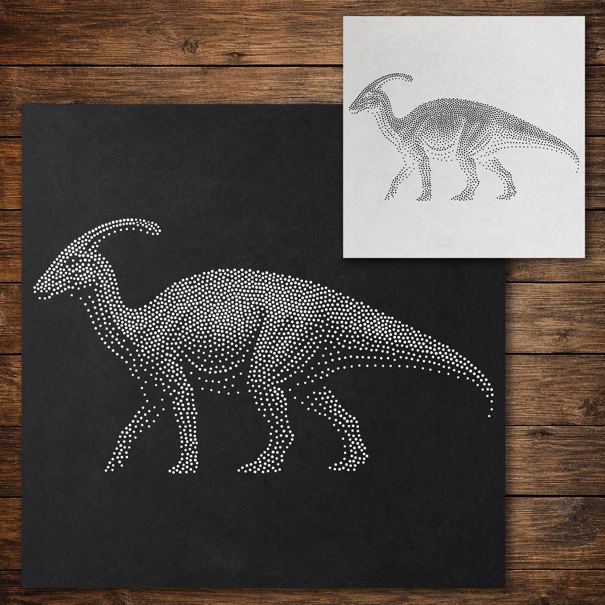 Parasaurolophus Dinosaur reusable Mylar stencil