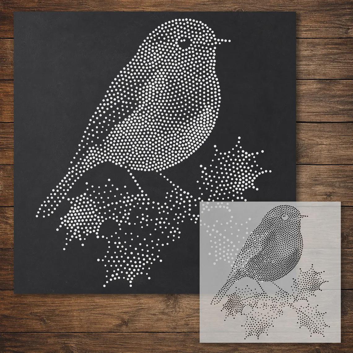 Christmas reusable Mylar stencil