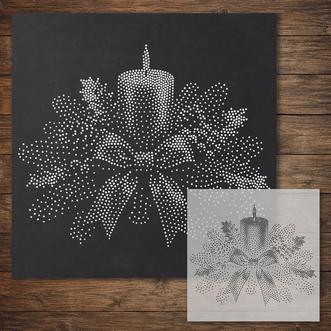 Christmas reusable Mylar stencil