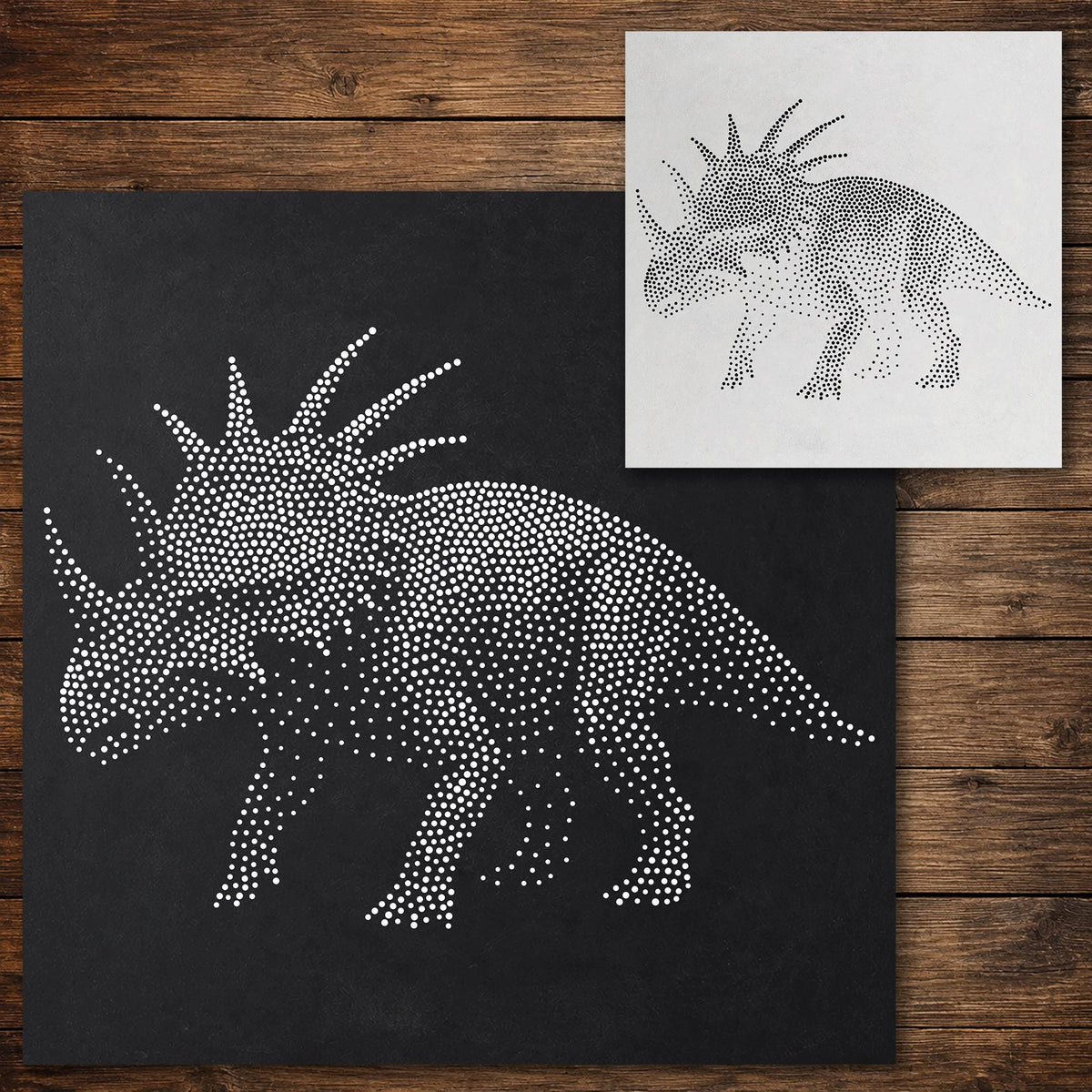 Styracosaurus Dinosaur reusable Mylar stencil