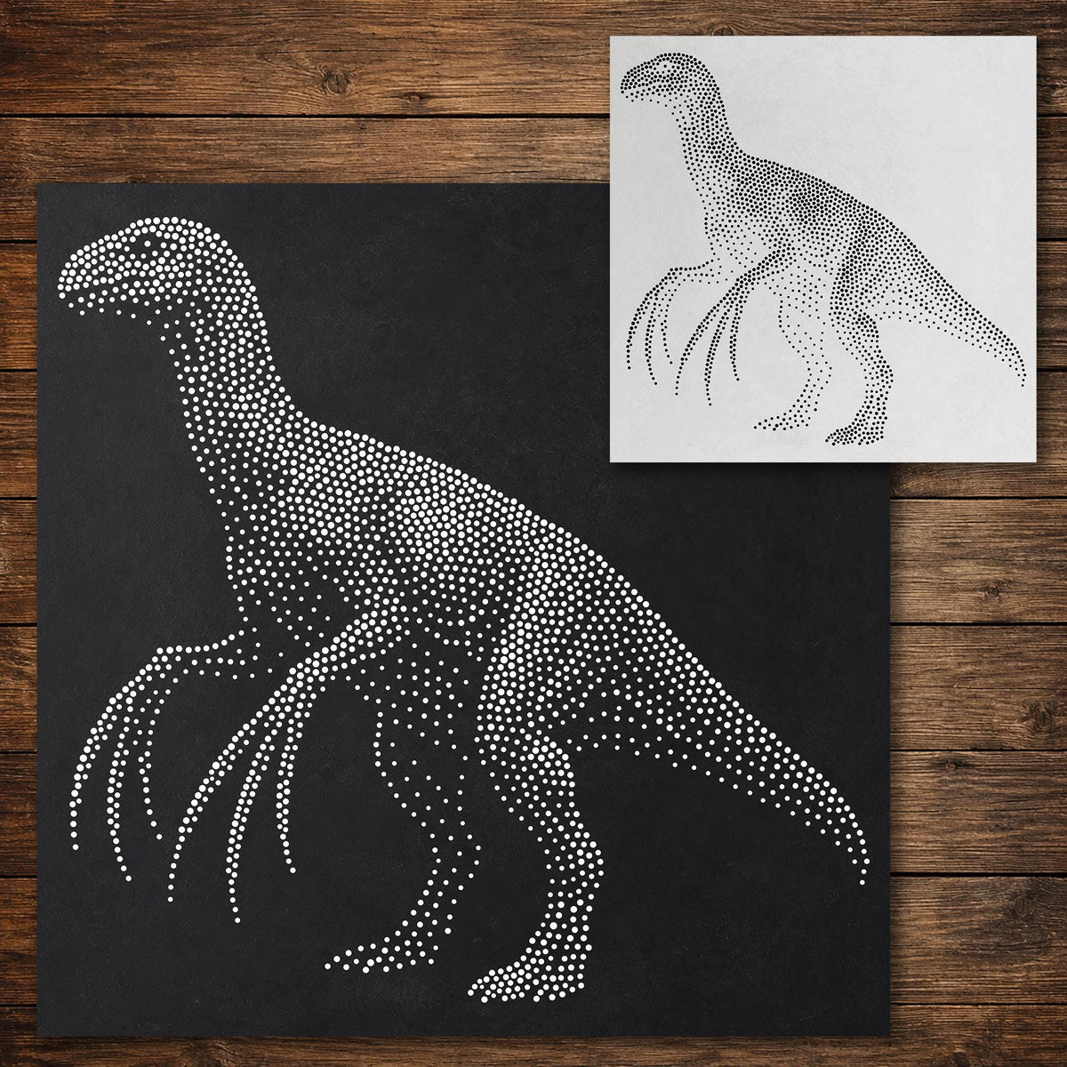 Therizinosaurus Dinosaur reusable Mylar stencil