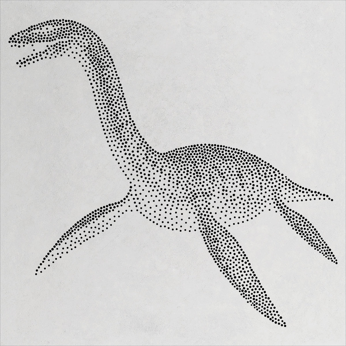 Plesiosaurus Dinosaur reusable Mylar stencil