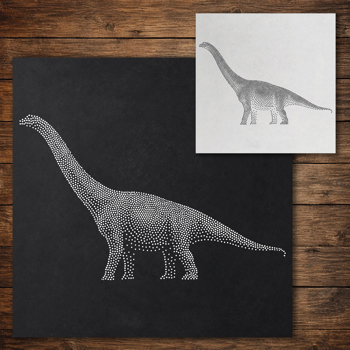 Brontosaurus Dinosaur reusable Mylar stencil