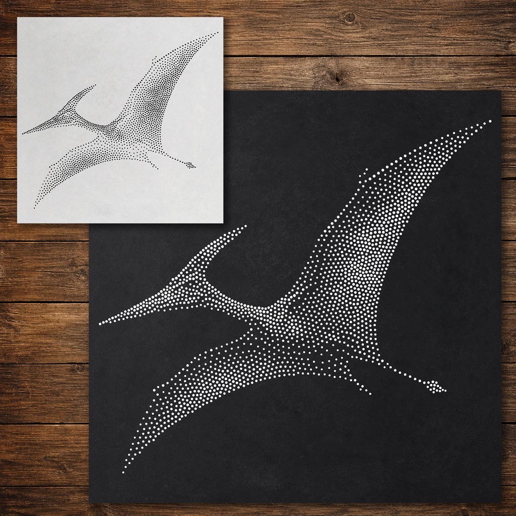 Pteranodon Pterosaur reusable Mylar stencil
