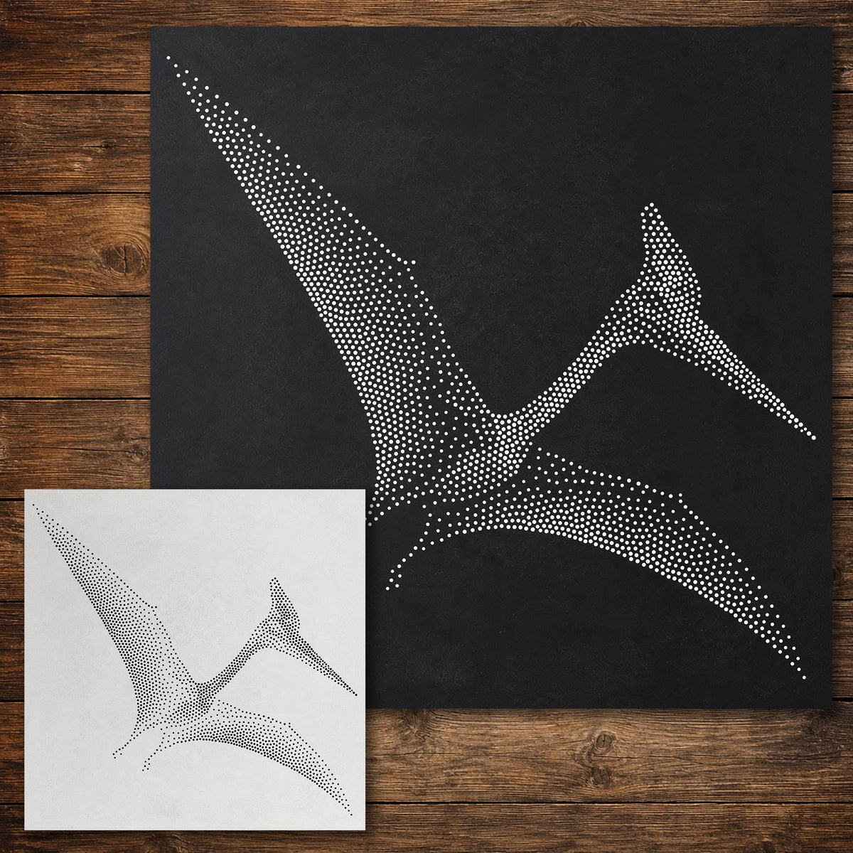 Quetzalcoatlu Pterosaur reusable Mylar stencil